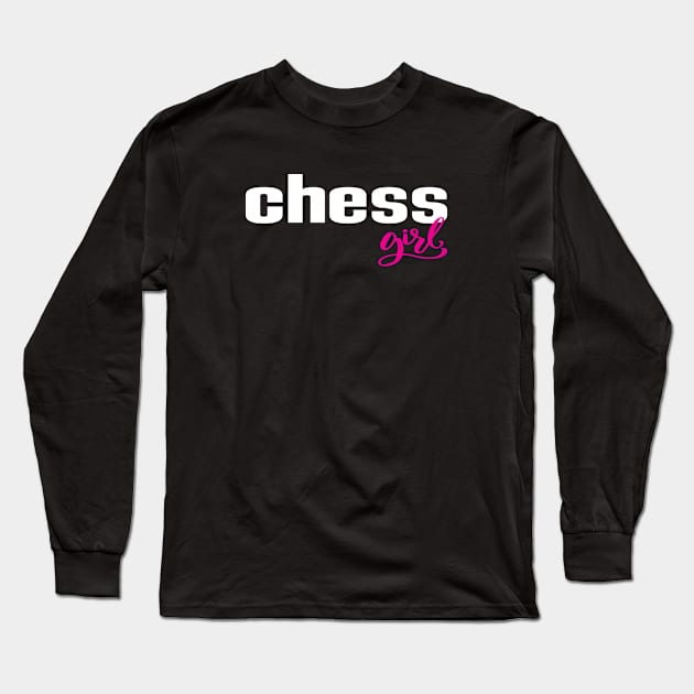 Chess Girl Long Sleeve T-Shirt by ProjectX23Red